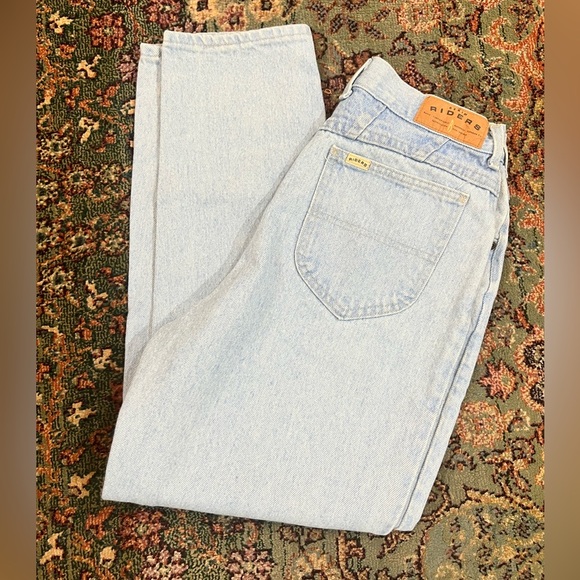 VENDOR ITEM :  FINAL PRICE Vintage Riders Mom Jeans Light Wash - Picture 1 of 8